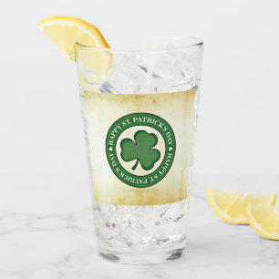 SlipperyJoe's St. Patrick's Day glanzende drieblaa Glas