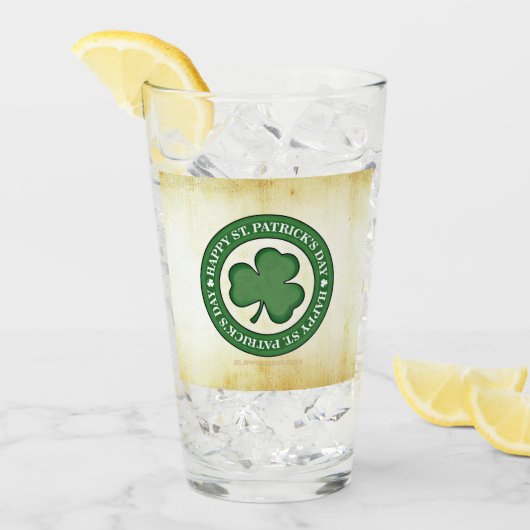 SlipperyJoe's St. Patrick's Day glanzende drieblaa Glas (Voorkant ijs)