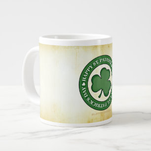 SlipperyJoe's St. Patrick's Day glanzende drieblaa Grote Koffiekop