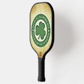 SlipperyJoe's St. Patrick's Day glanzende drieblaa Pickleball Paddle (Links)