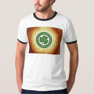 SlipperyJoe's St. Patrick's Day glanzende drieblaa T-shirt