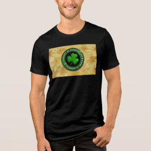 SlipperyJoe's St. Patrick's Day glanzende drieblad Tri-Blend Shirt