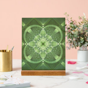 SlipperyJoe's St. Patrick's Day gloeiende vier bla Acryl Bord