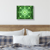 SlipperyJoe's St. Patrick's Day gloeiende vier bla Canvas Afdruk (Insitu (Slaapkamer))