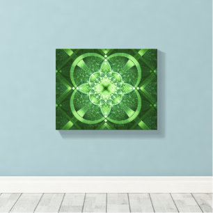 SlipperyJoe's St. Patrick's Day gloeiende vier bla Canvas Afdruk