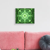 SlipperyJoe's St. Patrick's Day gloeiende vier bla Canvas Afdruk (Insitu (Woonkamer))