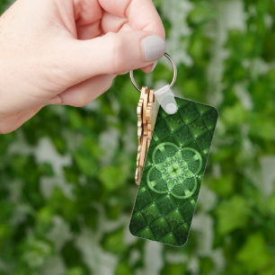 SlipperyJoe's St. Patrick's Day gloeiende vier bla Sleutelhanger