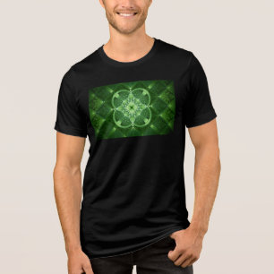 SlipperyJoe's St. Patrick's Day gloeiende vier bla Tri-Blend Shirt