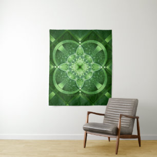SlipperyJoe's St. Patrick's Day gloeiende vier bla Wandkleed