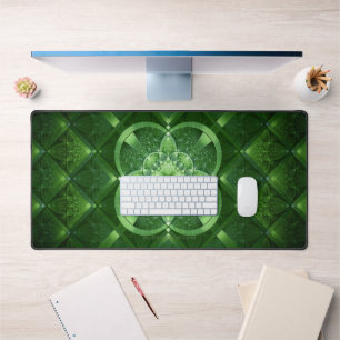 SlipperyJoe's St. Patrick's Day gloeiende vierblad Bureaumat