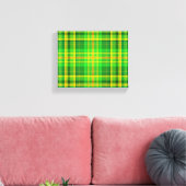 SlipperyJoe's St. Patrick's Day groen-gele ruit Canvas Afdruk (Insitu (Woonkamer))