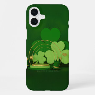 SlipperyJoe's St. Patrick's Day thema kabouter iPhone 16 Plus Hoesje