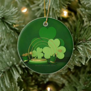 SlipperyJoe's St. Patrick's Day thema kabouter Keramisch Ornament