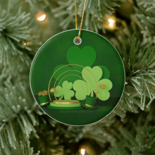 SlipperyJoe's St. Patrick's Day thema kabouter Keramisch Ornament (Boom)