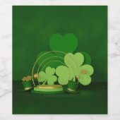 SlipperyJoe's St. Patrick's Day thema kabouter Wijn Etiket (Enkel label)
