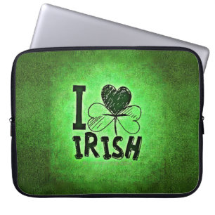 SlipperyJoe's St. Patrick's Day vakantie Ierse gra Laptop Sleeve