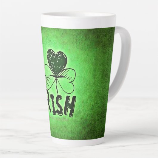 SlipperyJoe's St. Patrick's Day vakantie Ierse gra Latte Mok (Rechterhoek)