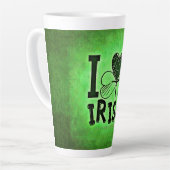 SlipperyJoe's St. Patrick's Day vakantie Ierse gra Latte Mok (Linkerhoek)