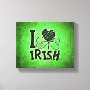 SlipperyJoe's St. Patrick's Day vakantie Ierse pr Canvas Afdruk