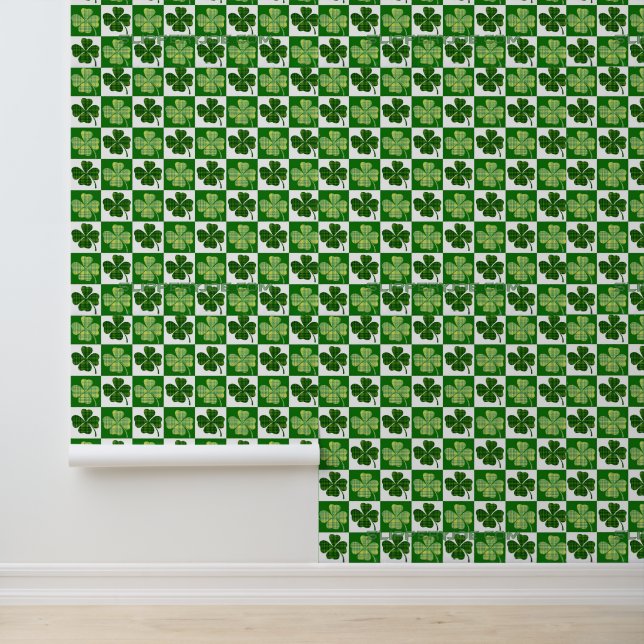 SlipperyJoe's St. Patrick's Day vierbladige klaver Behang (Applicatie)