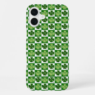 SlipperyJoe's St. Patrick's Day vierbladige klaver iPhone 16 Plus Hoesje