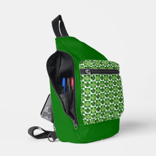 SlipperyJoe's St. Patrick's Day vierbladige klaver Sling Bag