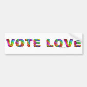 SlipperyJoe's stem liefde gelijkheid gay pride ges Bumpersticker (Voorkant)