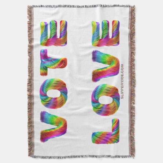 SlipperyJoe's stem liefde gelijkheid gay pride ges Deken (Voorkant Verticaal)