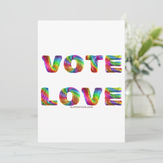 SlipperyJoe's stem liefde gelijkheid gay pride ges Feestdagenkaart (Staand voorkant)