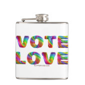 SlipperyJoe's stem liefde gelijkheid gay pride ges Heupfles (Voorkant)