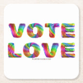 SlipperyJoe's stem liefde gelijkheid gay pride ges Kartonnen Onderzetters (Voorkant)