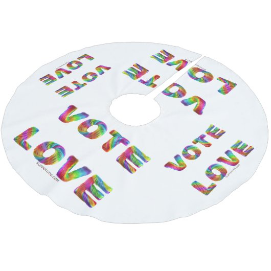 SlipperyJoe's stem liefde gelijkheid gay pride ges Kerstboom Rok (Gekanteld)