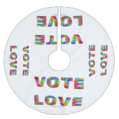 SlipperyJoe's stem liefde gelijkheid gay pride ges Kerstboom Rok (Voorkant)