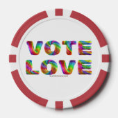 SlipperyJoe's stem liefde gelijkheid gay pride ges Poker Chips (Voorkant)