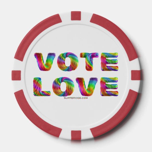 SlipperyJoe's stem liefde gelijkheid gay pride ges Poker Chips (Voorkant)