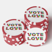 SlipperyJoe's stem liefde gelijkheid gay pride ges Poker Chips (Opstapeling)