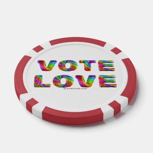 SlipperyJoe's stem liefde gelijkheid gay pride ges Poker Chips (Enkel)