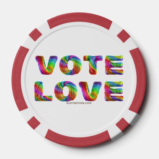 SlipperyJoe's stem liefde gelijkheid gay pride ges Poker Chips (Achterkant)