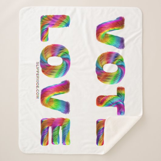 SlipperyJoe's stem liefde gelijkheid gay pride ges Sherpa Deken (Voorkant)