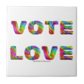 SlipperyJoe's stem liefde gelijkheid gay pride ges Tegeltje (Voorkant)