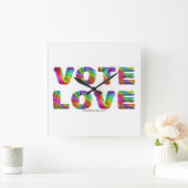 SlipperyJoe's stem liefde gelijkheid gay pride ges Vierkante Klok (Huis)