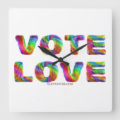 SlipperyJoe's stem liefde gelijkheid gay pride ges Vierkante Klok (Voorkant)