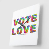 SlipperyJoe's stem liefde gelijkheid gay pride ges Vierkante Klok (Hoek)