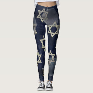 SlipperyJoe's sterke Hanukkah-sfeer Davidster m Leggings