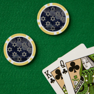 SlipperyJoe's sterke Hanukkah-sfeer Davidster m Poker Chips
