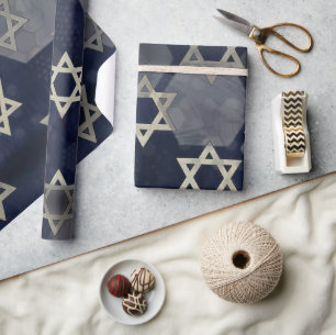 SlipperyJoe's sterke Hanukkah-vibe Ster van David Cadeaupapier