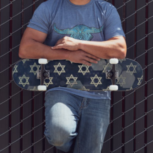 SlipperyJoe's sterke Hanukkah-vibe Ster van David  Persoonlijk Skateboard