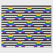 SlipperyJoe's Straight Ally Flag homo geschenken L Cadeaupapier (Vlak)