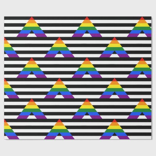 SlipperyJoe's Straight Ally Flag homo geschenken L Cadeaupapier (Vlak)