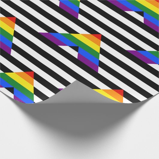 SlipperyJoe's Straight Ally Flag homo geschenken L Cadeaupapier (Hoek)